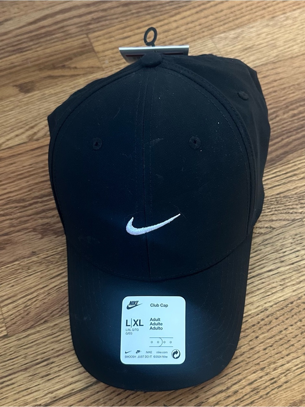 Nike Black Cap with White Swoosh